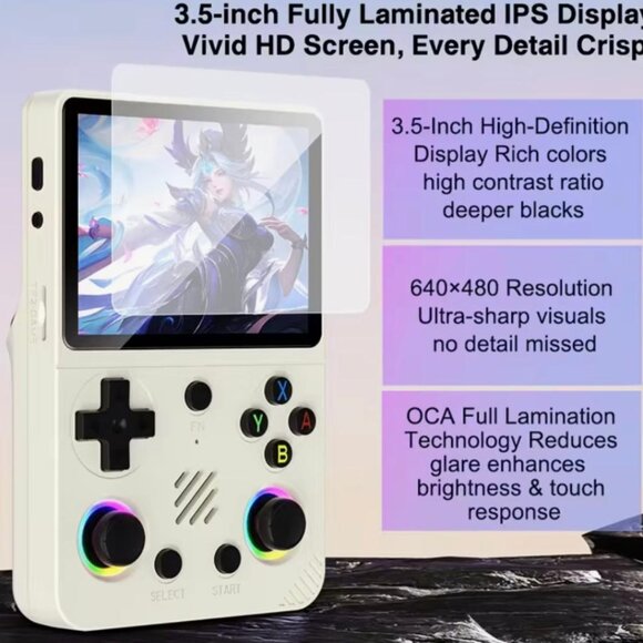 NEW-2025 Retro Handheld Game Console, 30+ Emulator 20,000 + VIDEO GAMES -PURPLE - Picture 7 of 8